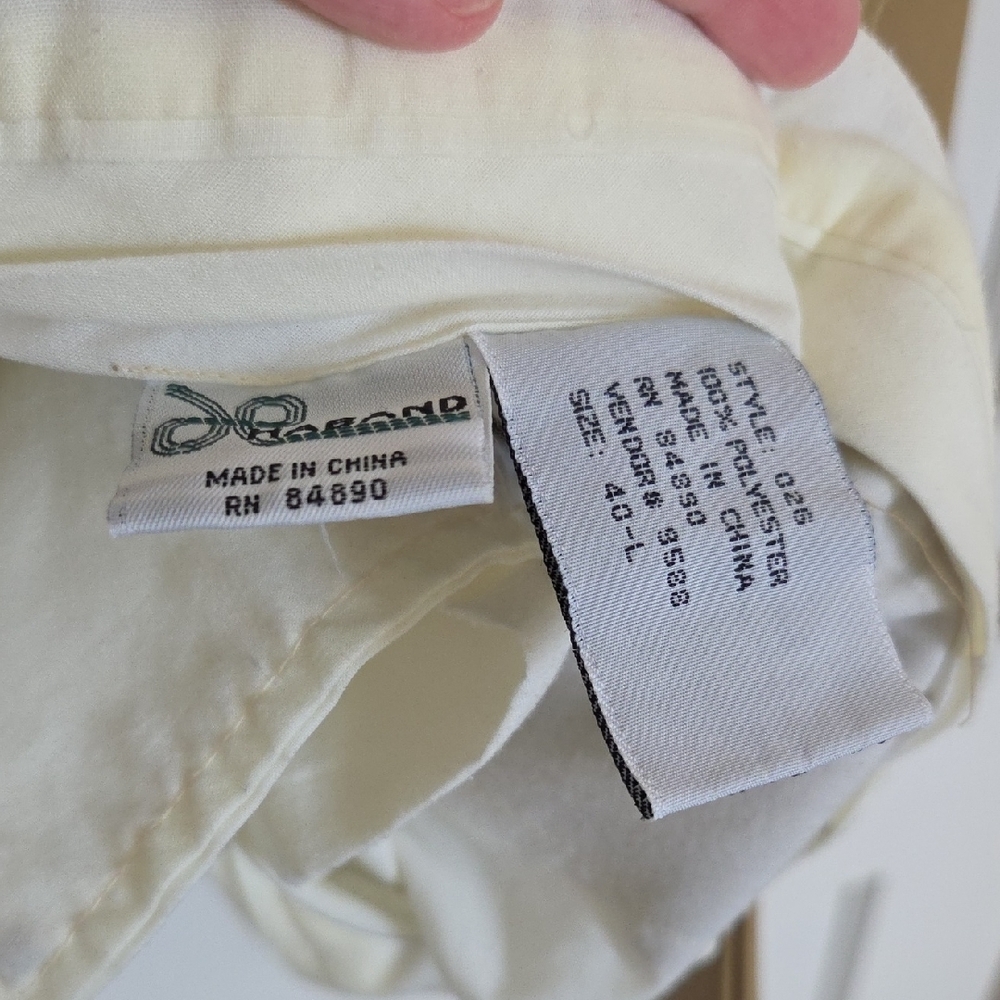 VINTAGE HABAND MENS TWILL POLYESTER PANTS KHAKI 40-L VG COND - Picture 3 of 3